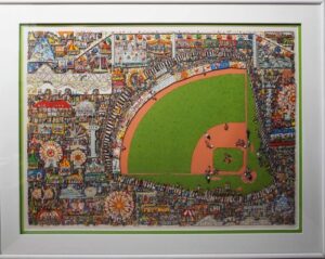 リジィのTAKE ME OUT TO THE BALLGAME（3D版画）の作品写真　